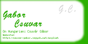 gabor csuvar business card